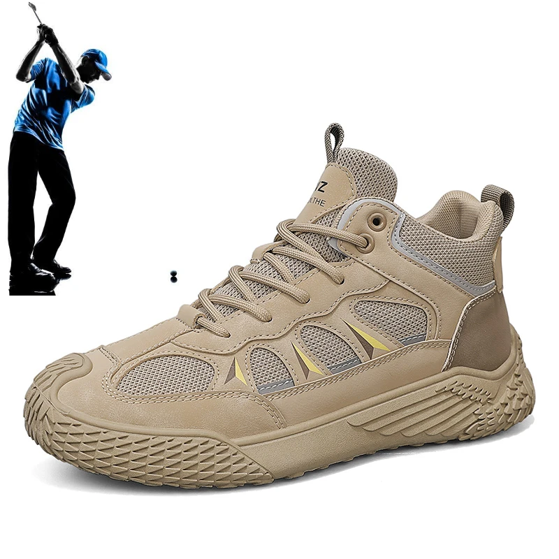 

2024 Spring New Golf Shoes Fashion Fitness Walking Sports Shoes Men's New Dingless Comfortable Running Shoes