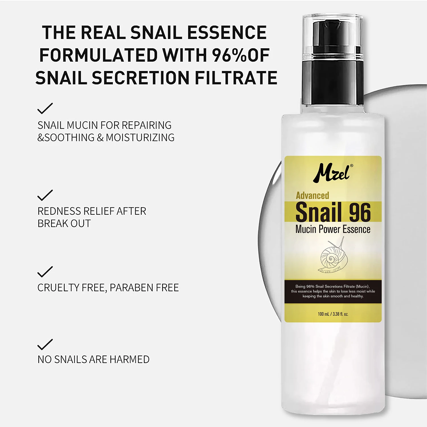 skin care face serum advanced snail mucin 96% power repairing essence for dull and damaged skin