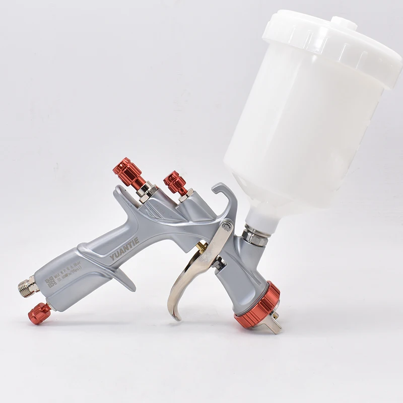 YT160 LVLP Pistola a spruzzo con tazza di miscelazione della vernice 600CC 1.3mm Nuova pistola per verniciatura per auto Set di pistole a spruzzo per vernice Strumenti per aerografo aerografo