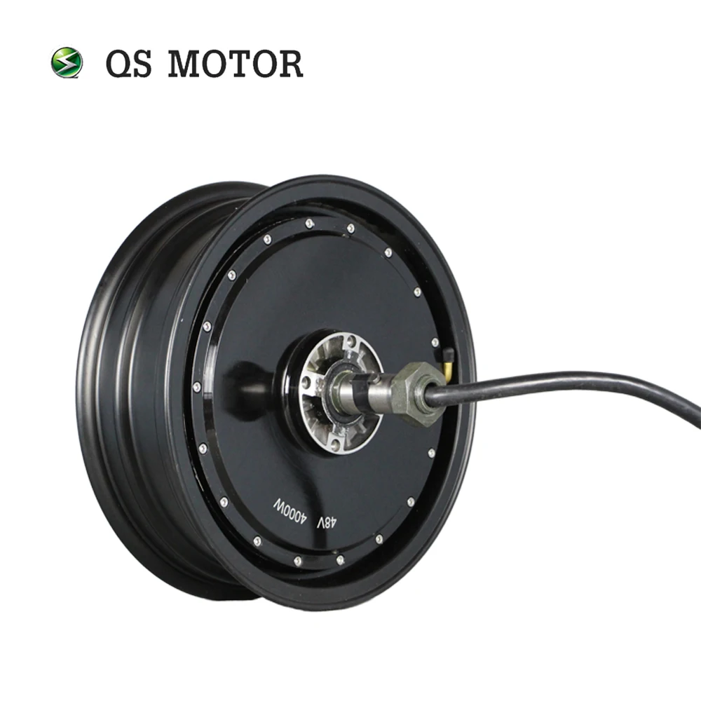 SIAECOSYS STORE QS Motor 273 4000W 72V 13x3.5inch Single Shaft Brushless Hub Motor For Electric Motorcycle