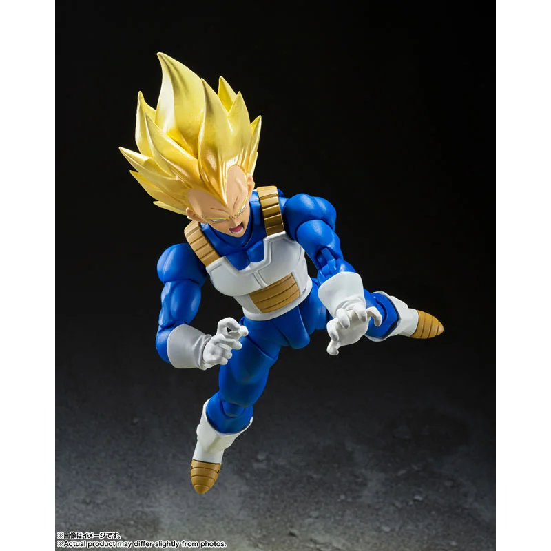 100% In Stock Original Bandai S.H.Figuarts Super Saiyan 2 Awakening Vegeta Dragon Ball Anime Action Collection Figures Model