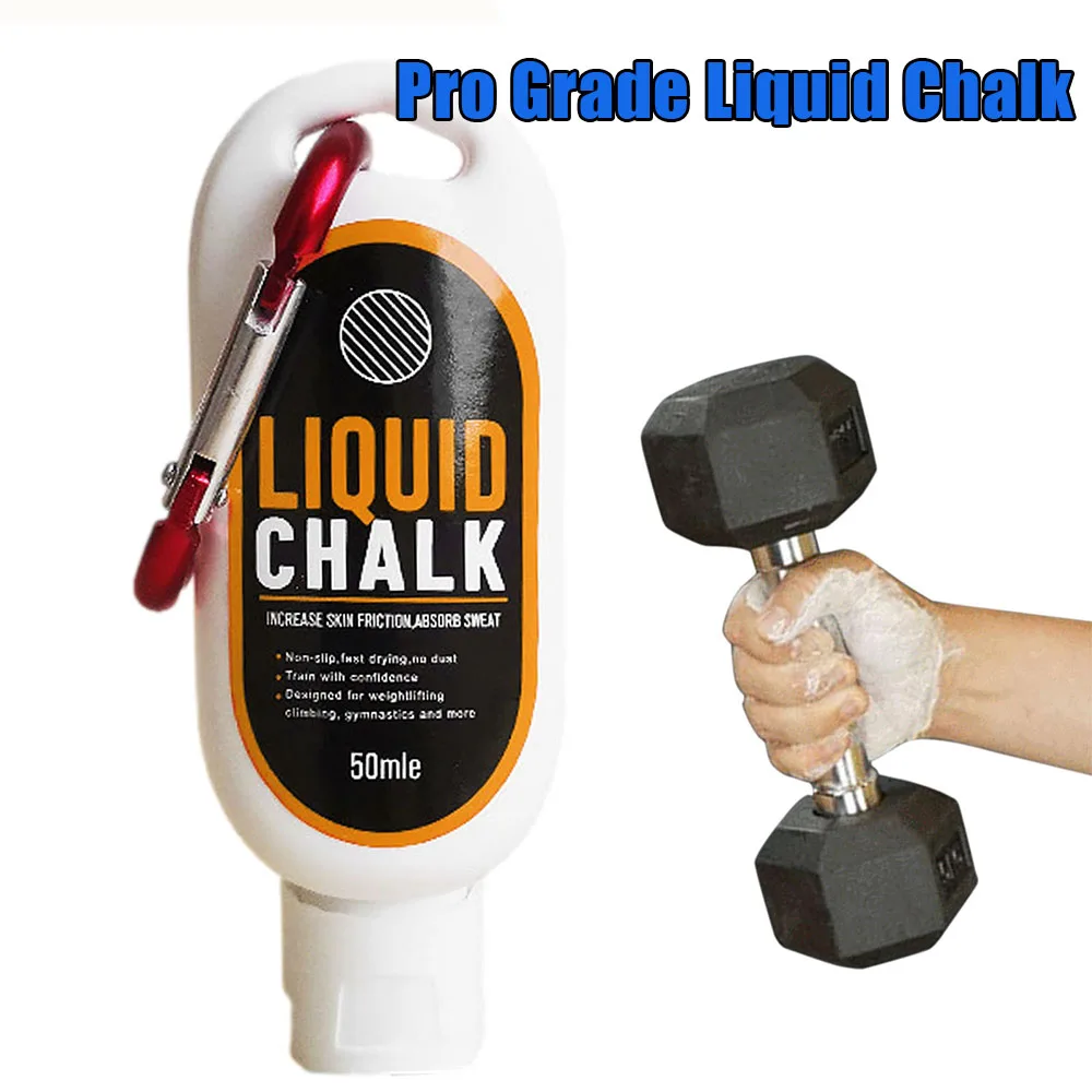 Giz líquido para mãos, grau profissional, aderência antiderrapante para levantamento de peso, escalada, academia, giz líquido, livre de bagunça, grau pro