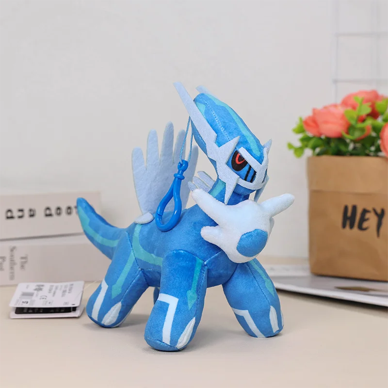 7 "لطيف البوكيمون القطيفة Dialga قلادة دمية محشوة المفاتيح دمية ناعمة هدية