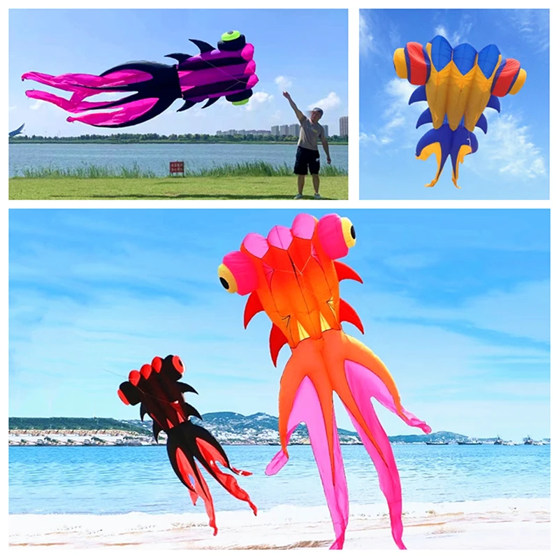 

free shipping goldfish soft kite for adults kites pendant nylon kite flying large inflatable kite jellyfish kite flying fish koi