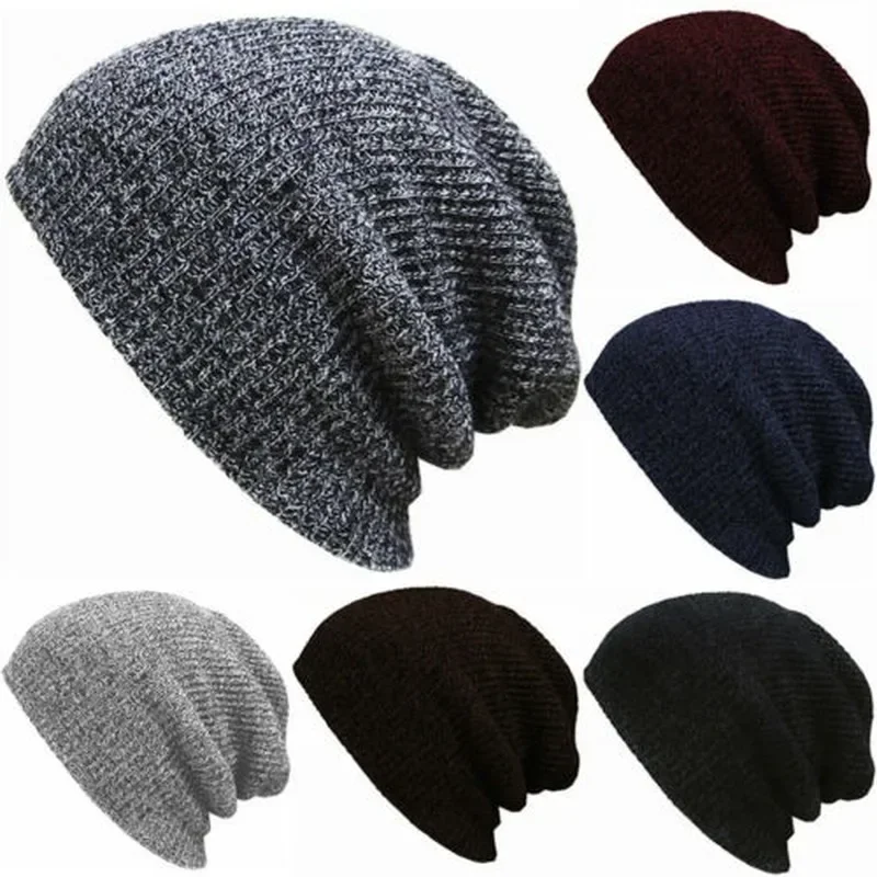 Men Unisex Ski Slouch Beanie Hat Winter Warm Skateboards Beenie Loose Caps New Winter Hats Running Hat