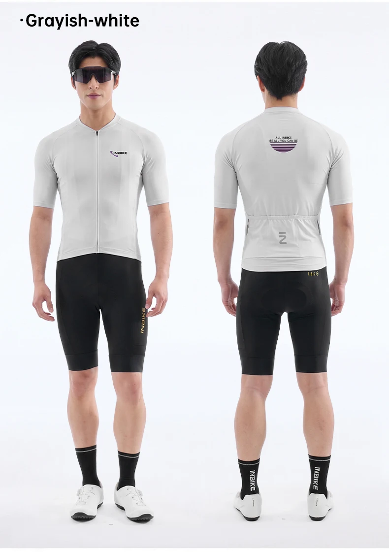 INBIKE Radtrikot Sommer Herren Kurzarm Atmungsaktiv Hochelastisch Rennrad-Shirt Schnelltrocknend Feuchtigkeitsableitend Fahrradbekleidung – Detail 12