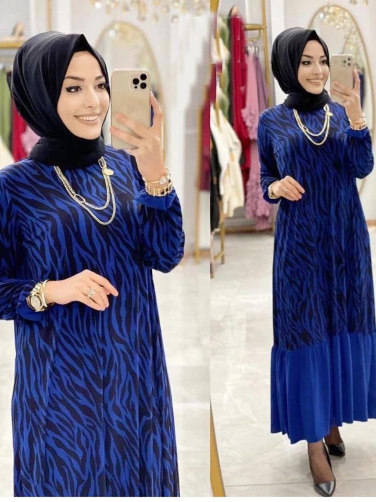 

Women Muslim Abaya Dress Arabic Abayas Ramadan Hijab Dubai Turkey Islam Morocco Kaftan Robe Longue Musulmane Vestidos Largos