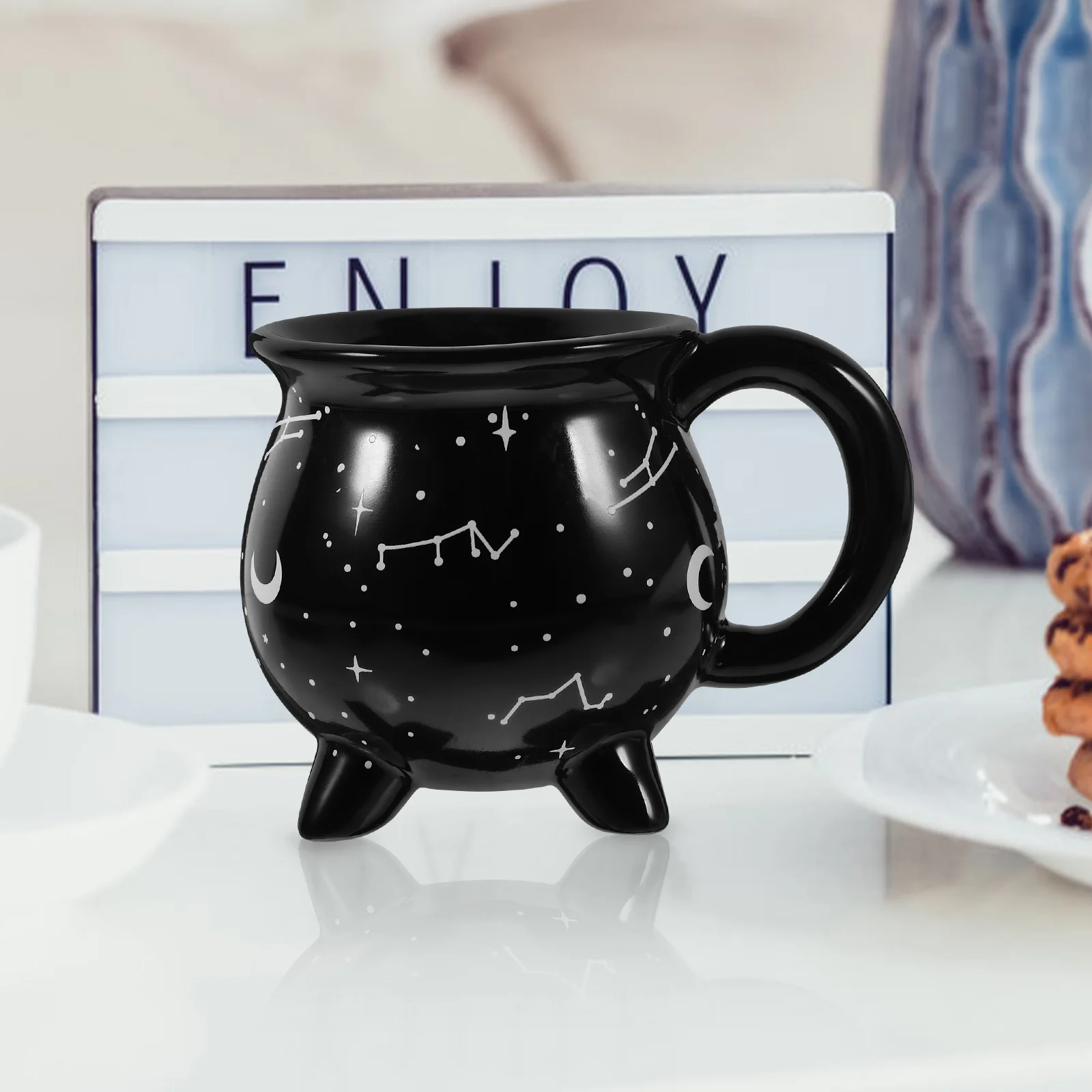 

Decorative Cauldron Mug Ceramic Coffee Cup Elegant Simple Shape Suitable for Cafe Restaurant Office Home Use Halloween Present