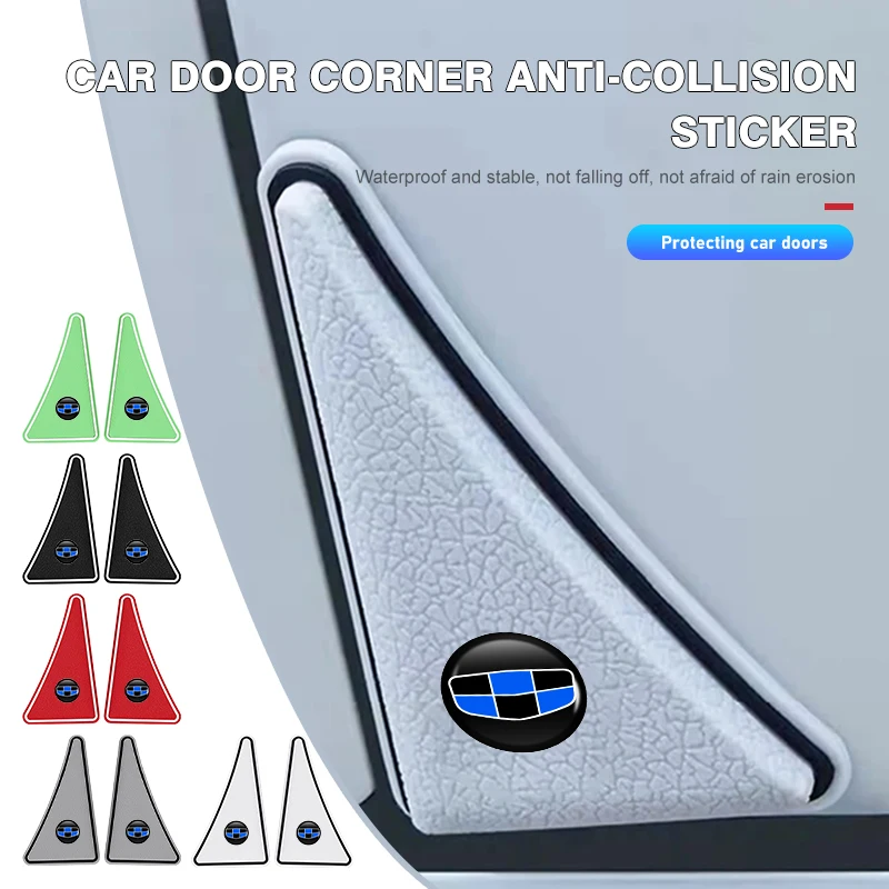 2 uds cubiertas de esquina de puerta de coche pegatinas protectoras anticolisión para Geely LC EC8 Atlas CK2 CK3 GT GC9 geometría C Tugella GX3 CK