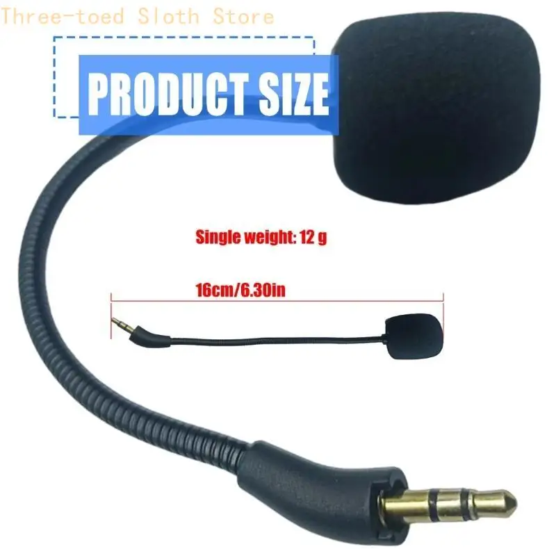 MIC INTABEABLE con esponja para reducción ruido función auriculares juegos K820NC y transmisión voz E74A