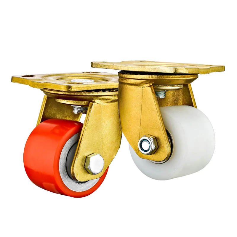 

1Pc 3" Low-Profile Heavy-Duty Casters High-Capacity Swivel Wheels with PU/PA Polyurethane Nylon Core for Machinery & Equipment