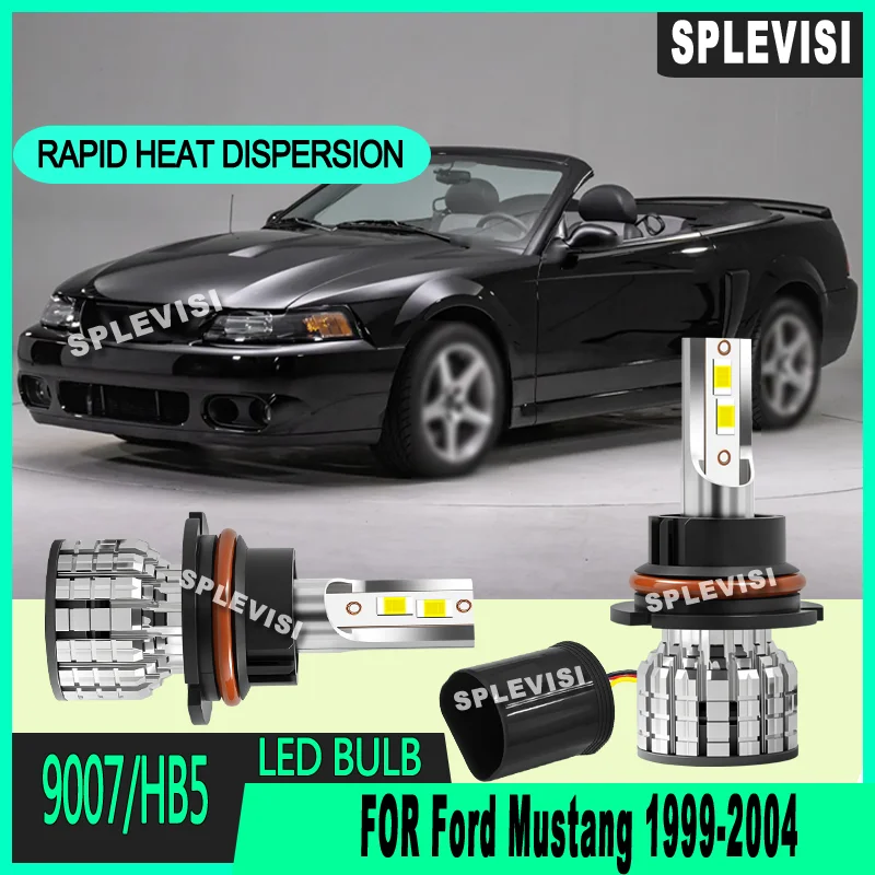 

Lifespan Over 60000 Hours 9007/HB5 350% Brighter Than Halogen Bulbs LED Headlight For Ford Mustang 1999 2000 2001 2002 2003 2004