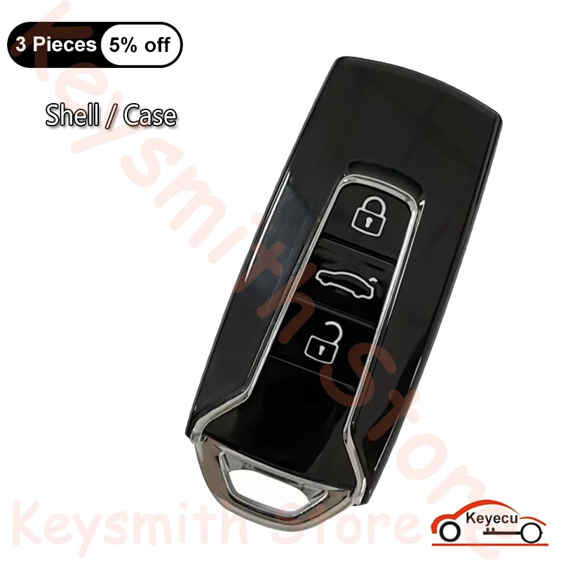 KEYECU استبدال الذكية مفتاح بعيد قذيفة غطاء الإسكان 3 أزرار ل Volkswagen VW طوارق 2018 2019 2020 2021