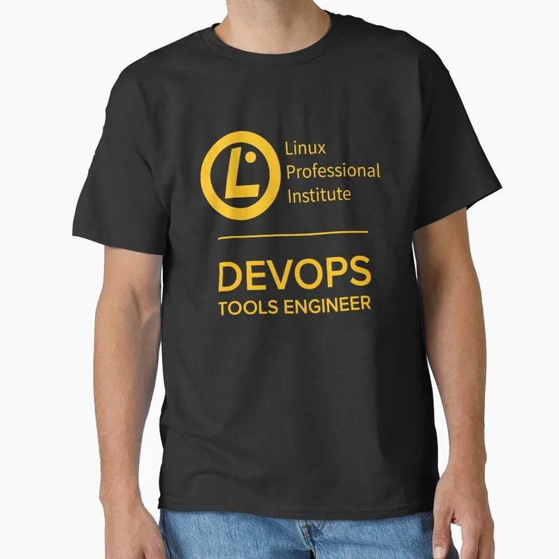 LPI DEVOPS TOOLS ENGINEER Linux Operating System Graphic T‑Shirt Geek IT Developer Fan Gift Streetwear S-6XL