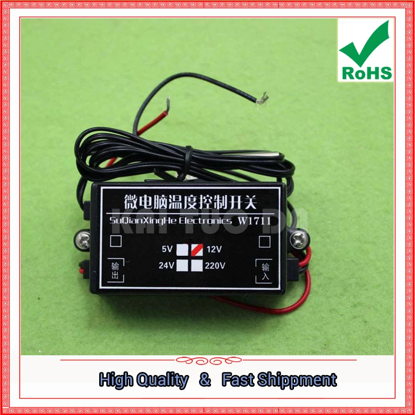 W1711 Microcomputer Temperature Control Switch High Precision Adjustable Thermostat 12V Module (E2A3)