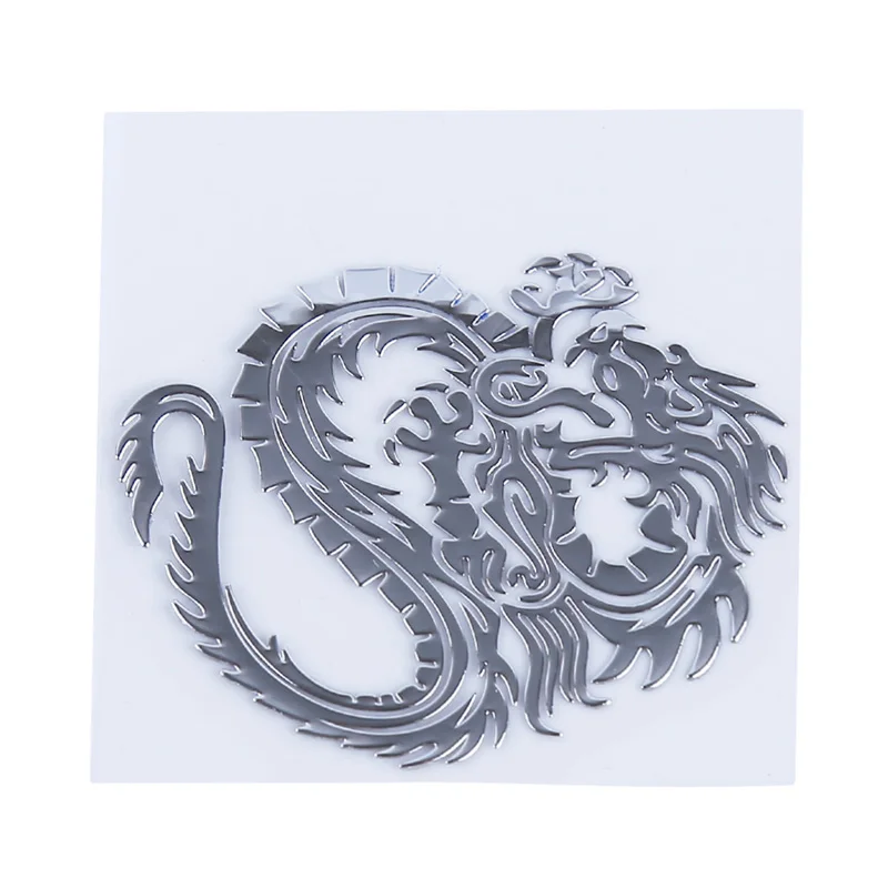 3D Car Trunk Nickel Alloy Badge Emblem Dragon Sticker Accessories Adhesive Car Styling Badge Stickers