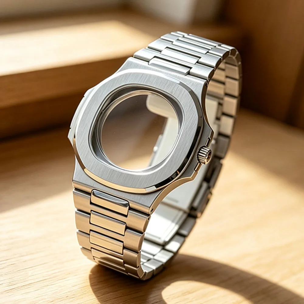 boitier-de-montre-argente-ultra-fin-de-433-mm-verre-saphir-pour-mouvement-miyota-9015-cadran-de-30-mm-bracelet-modifie-piece-de-rechange-nautilus