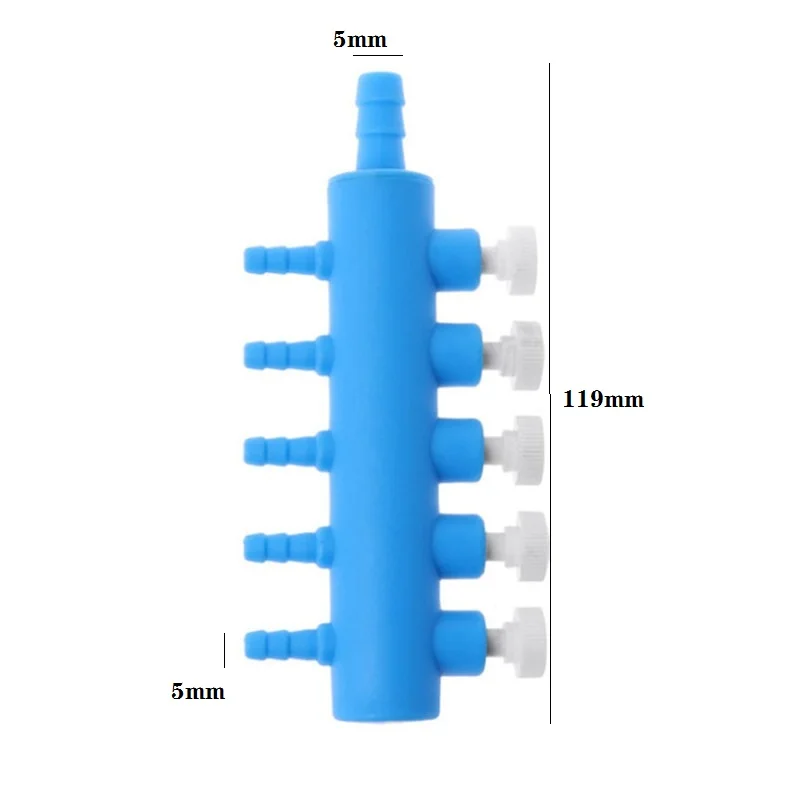 Aquarium Luftpumpe Schlauch Splitter Luftverteiler Einstellbare Tracheal Shunt Einlochmontage Sauerstoff Booster Pumpe Adapter Zubehör – Detail 5