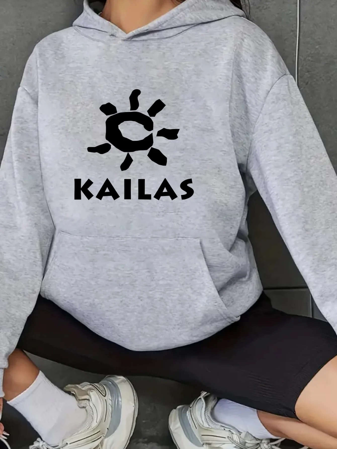 

Woman Long Sleeved Sweatshirt Spring And Autumn Cotton Round Neck Pullover Sports Letter Graph Printed High Quality Loose Tops