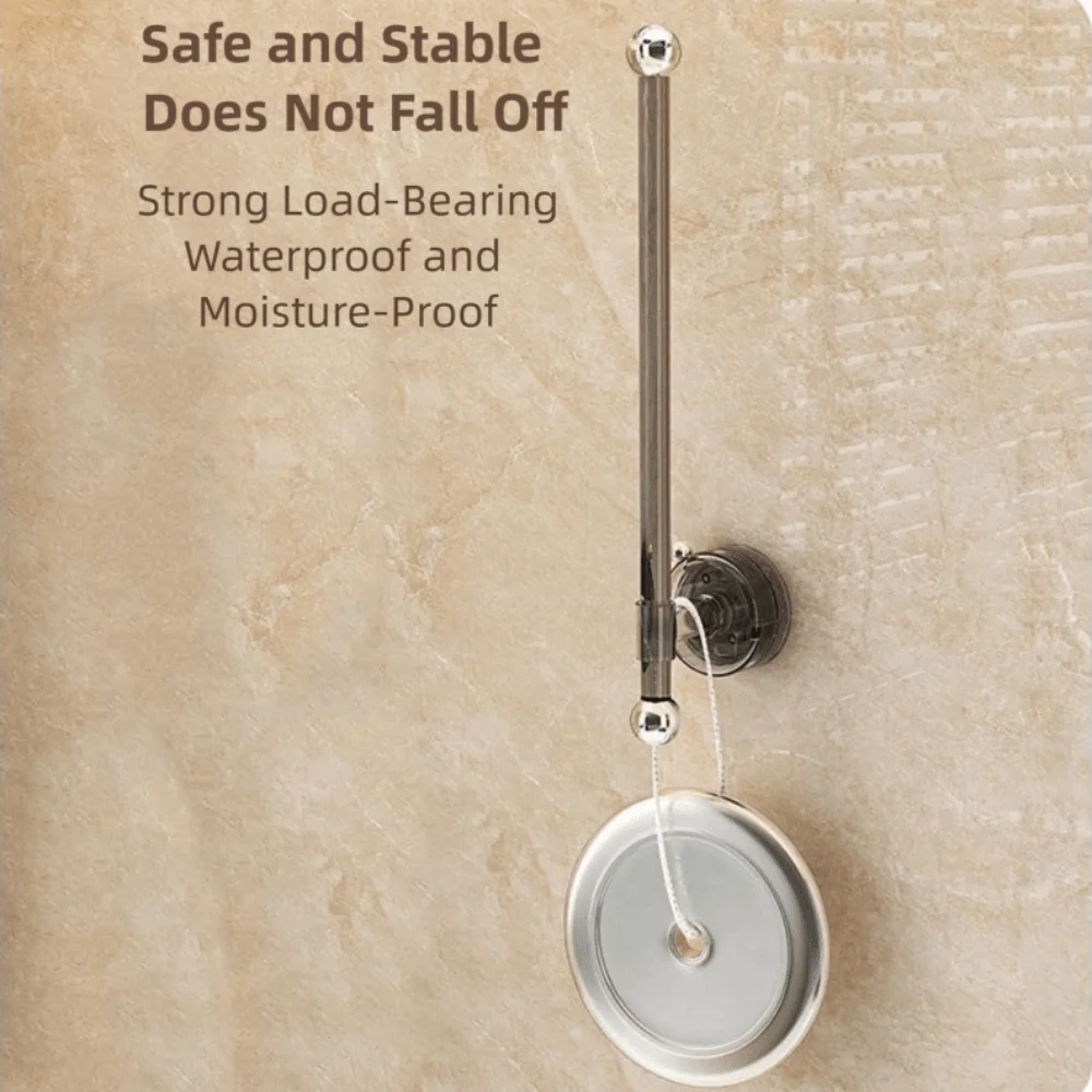 Suction Cup Paper Towel Holder Non Perforated Reusable No Drilling Tissue Holder Space Saving Waterproof