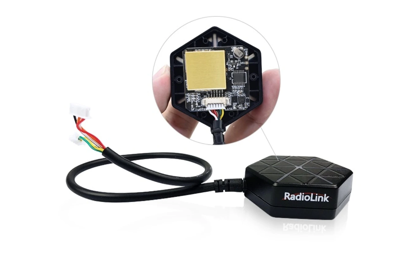Módulo GPS RadioLink SE100 M10N funciona con GLONASS/BeiDou para APM PX4 Pixhawk 2.4,8 controlador de vuelo pieza de transmisión de imagen UAV