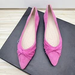 Women Flats Pumps Solid Color Pointy Toe Slip on Loafers Size 33-43 All Match Simple Shoes for Ladies Spring Summer Nice Quality