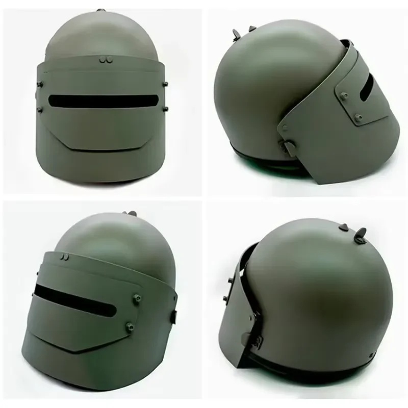 Tactical Double Visor Metal Mask Helmet For Hunting Cosplay Paintball Airsoft Military Combat Protective Headgear Black