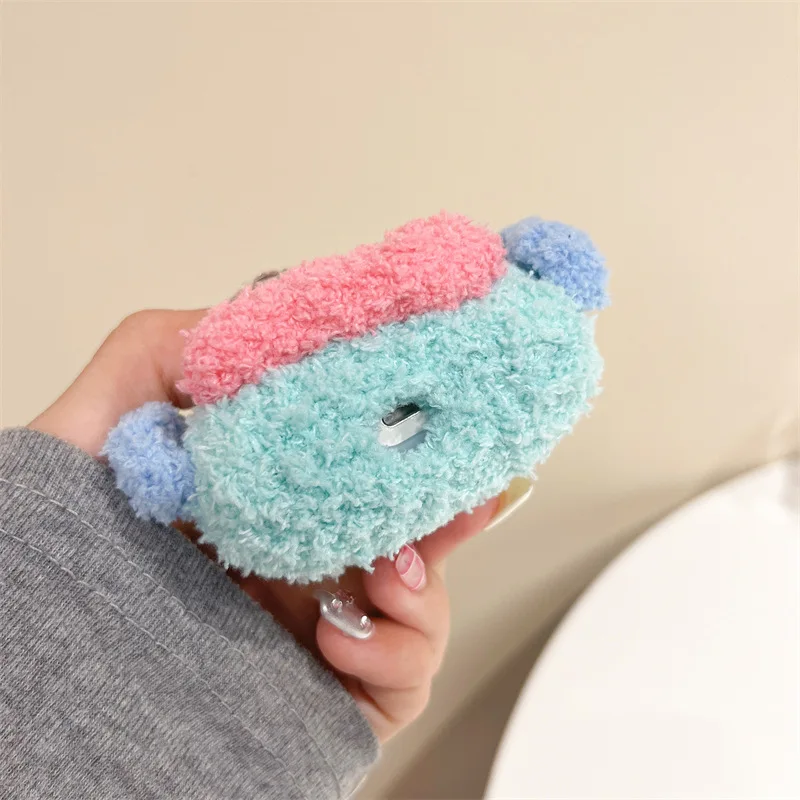 Cute Plush Cartoon Fish Case para Airpods, Bluetooth Earbuds, caixa de carregamento, capa protetora para Airpods Pro 1, 2, 3