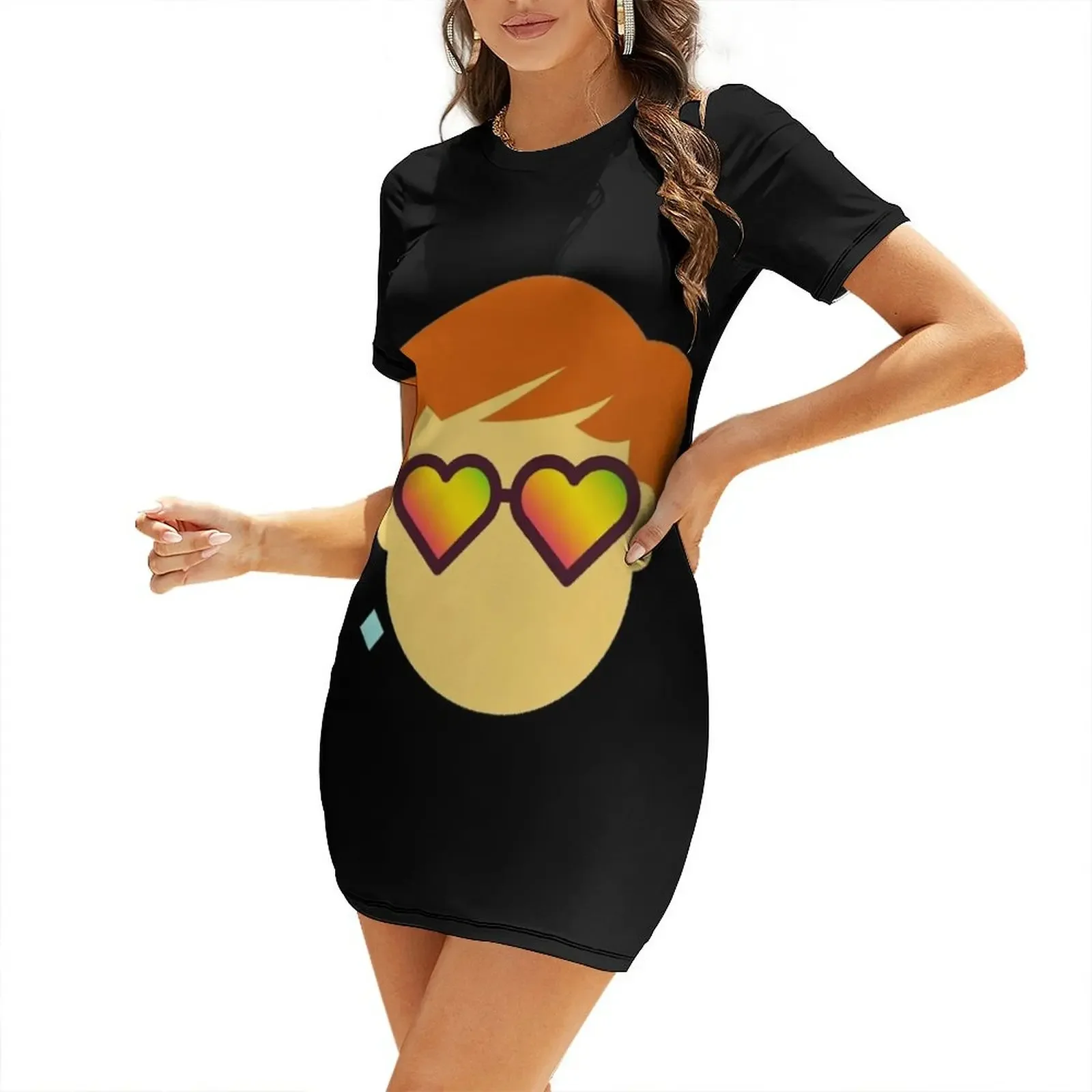 

Face Singer Man Elton Music John Legend Fenomenal Short-Sleeved Dress women clothing 2025 new arrivals Dress