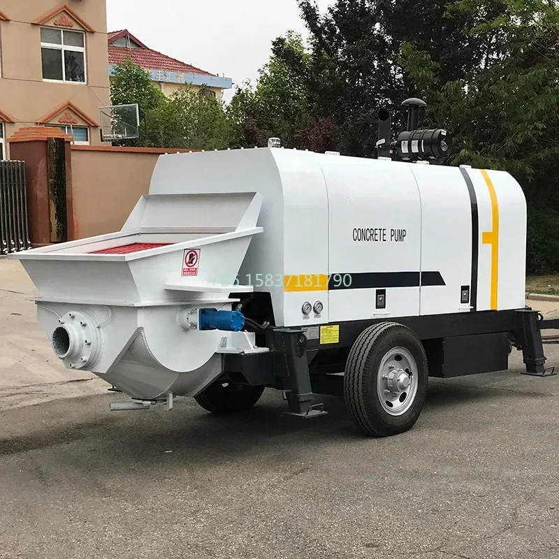 China Concrete Pump Mixer Truck High Density Mobile Portable Small Concrete Pump Machine Construction Concrete Pumping Machinery