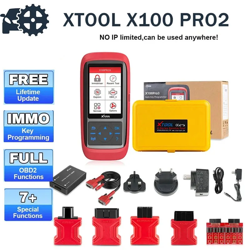 

XTOOL X100 Pro2 Auto Key Programmer IMMO Car Diagnostic Tools OBD2 Diagnostic Automotive Scanner with EEPROM Adapter Free Update