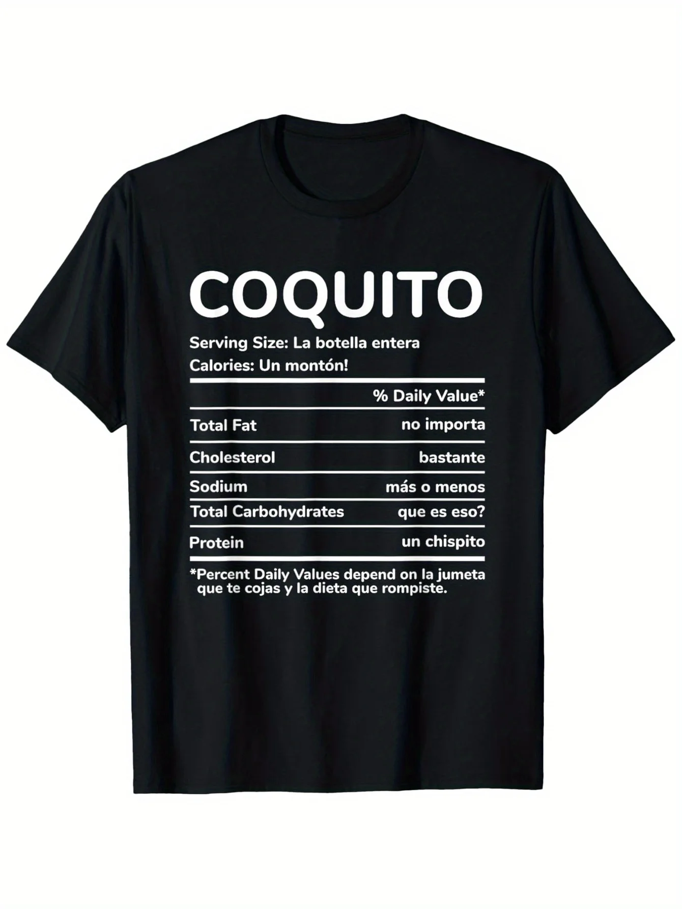 Puerto Rico Coquito Facts Funny T-Shirt, Loose style new unisex short-sleeved T-shirt, casual and comfortable, 100% cotton