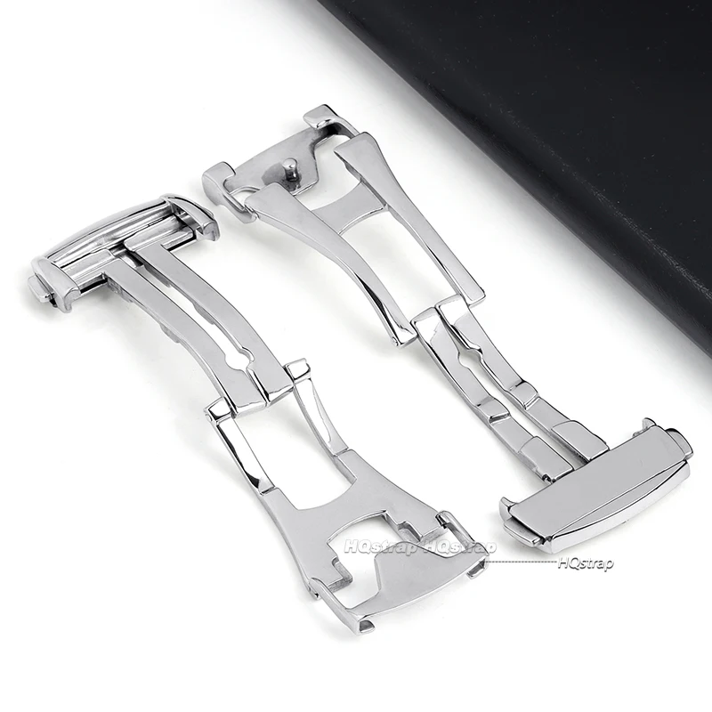 Stainless Steel Watch Buckle for Omega Deployment Clasp for Leather Rubber Watch Band Butterfly Button Folding 16mm 18mm 20mm image 3