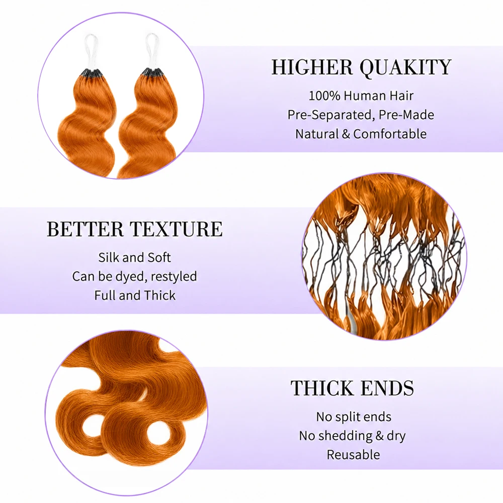 350 Ginger Orange Body Wave Fe - Crochet Braiding Hair recension och pris