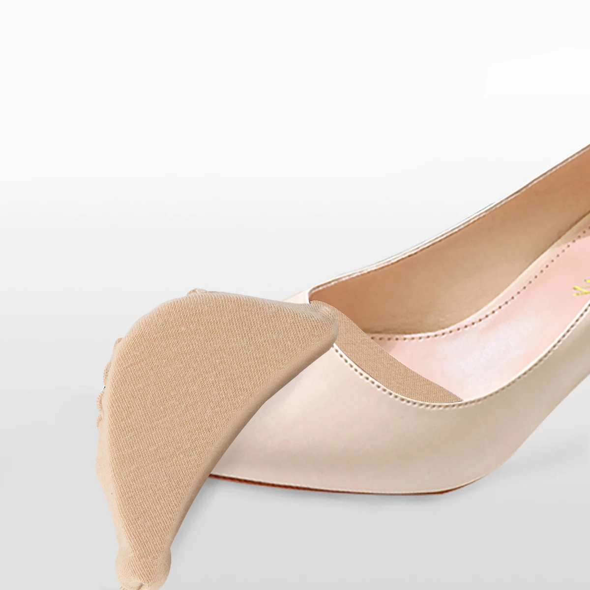 

5 Pairs Skin Color High-Heel Forefoot Pads Thicken Shoe Inserts Half Insoles For Heel Slippage Washable Reusable Foot Cushion