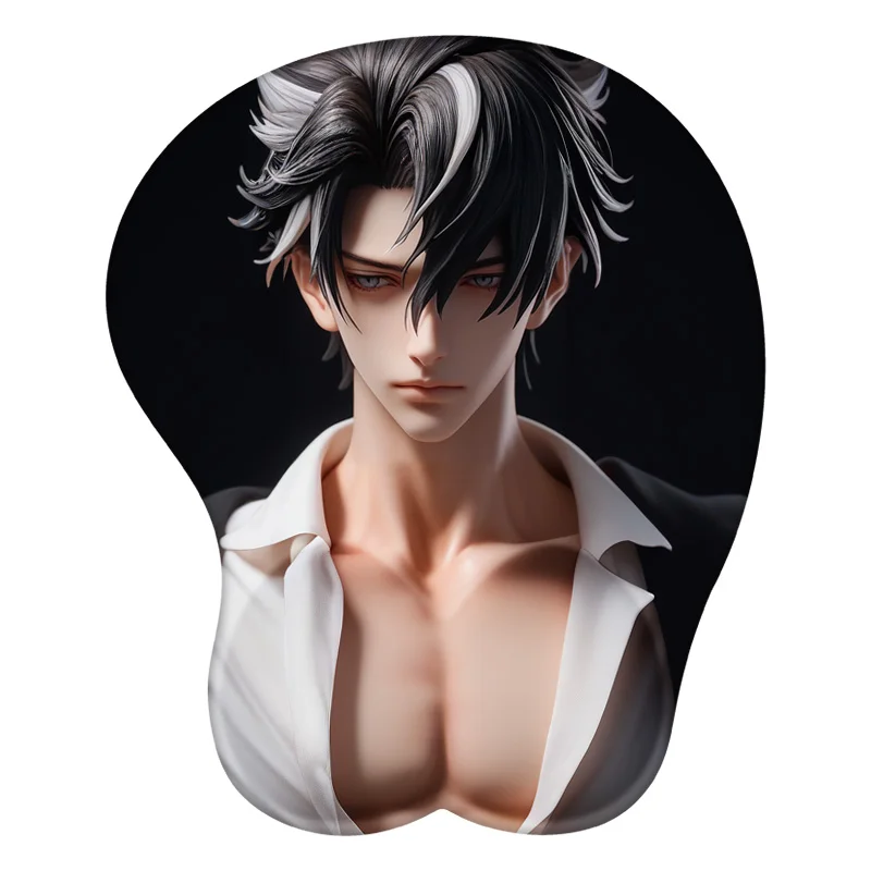 

Wriothesley Genshin Impact Anime 3D Mouse Pad Wrist Rest Silicone Sexy Creative Gaming Mousepad Mat