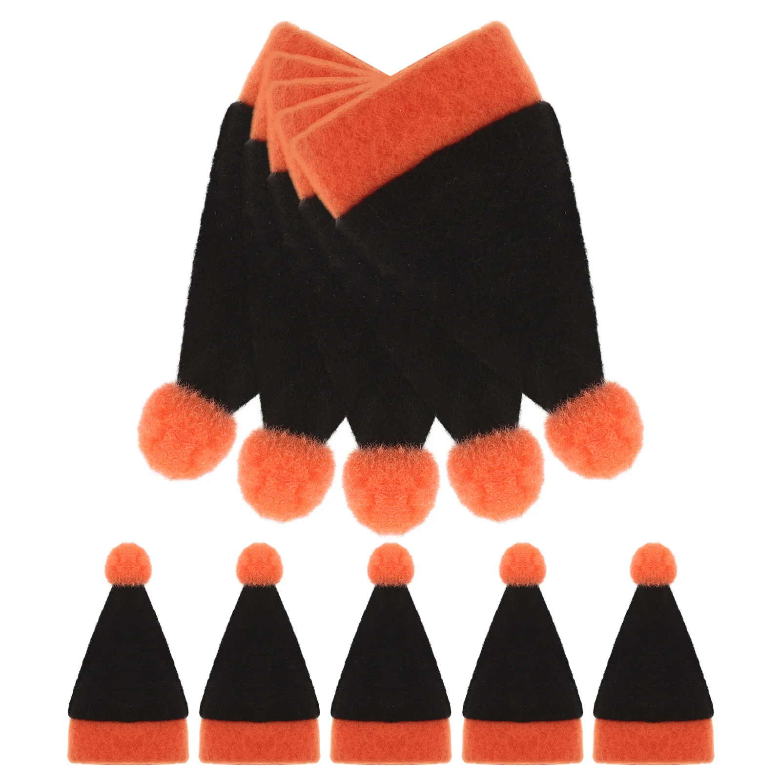 

10pcs Mini Christmas Hats Lollipop Decor Tiny Santa Claus Caps Miniature Holiday Party Decorations Craft Diy Xmas Supplies