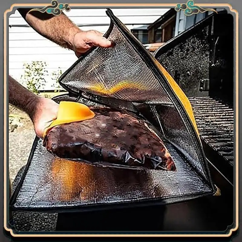 

Premium 2PCS BBQ Blanket, Meat Insulation Resting Bag For Outdoor BBQ Insulated Resting Bag With Zipper For Outdoor BBQ