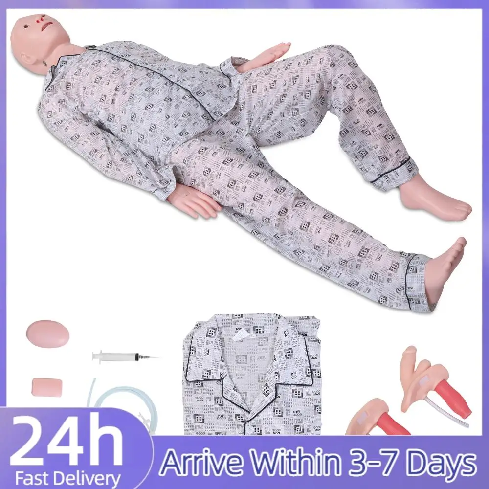 

CPR Human Manikins Male-Female 5.2ft Life Size with 3 Muscle Module & Hospital Gown & Urinary for Teaching