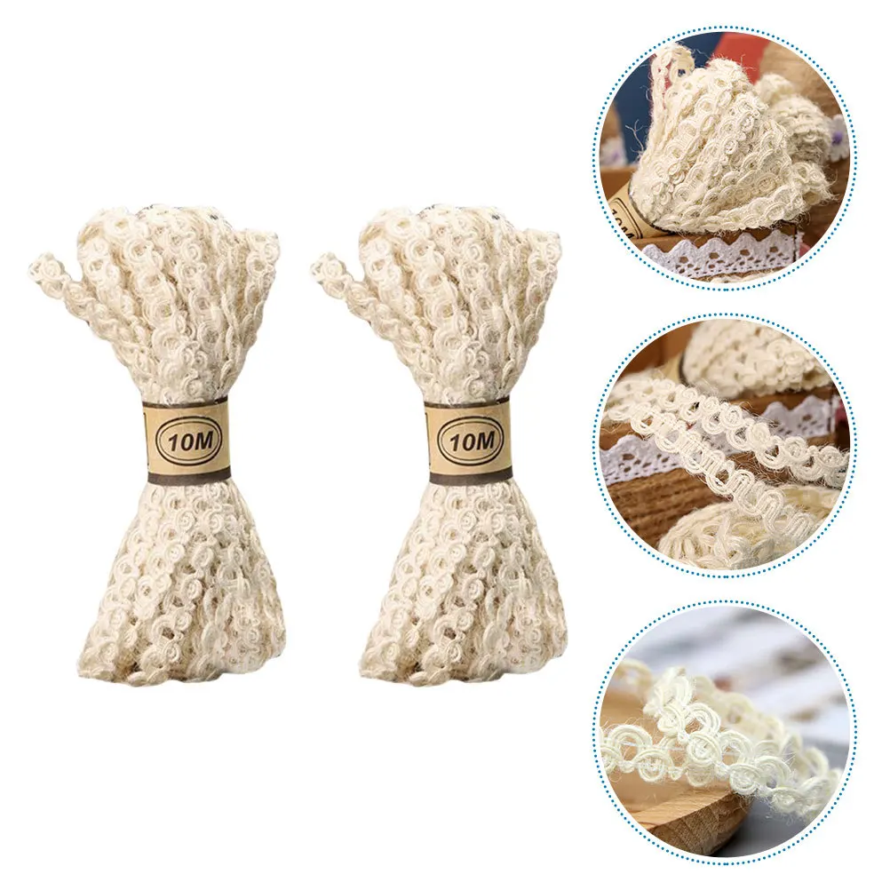 

2pcs 2 Rolls Creamy White Linen Floral Gift Wrapping Diy Craft Wedding Decoration Packaging Belt Bouquet Wrapping Ribbon Holiday