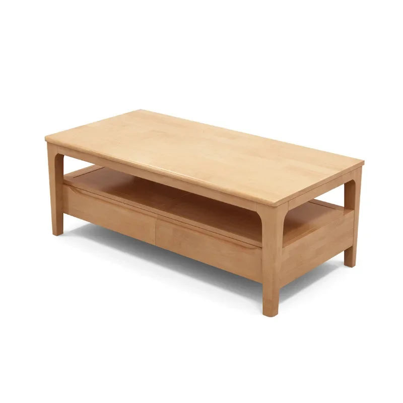 All solid wood, small coffee table, Japanese style, simple, modern, sofa, household