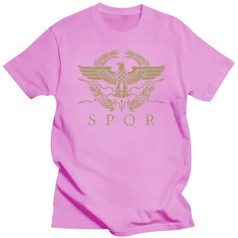 New Spqr Roman Gladiator Imperial Golden Eagle Army Printed T-Shirt Fn9183 Slim Fit Tee Shirt