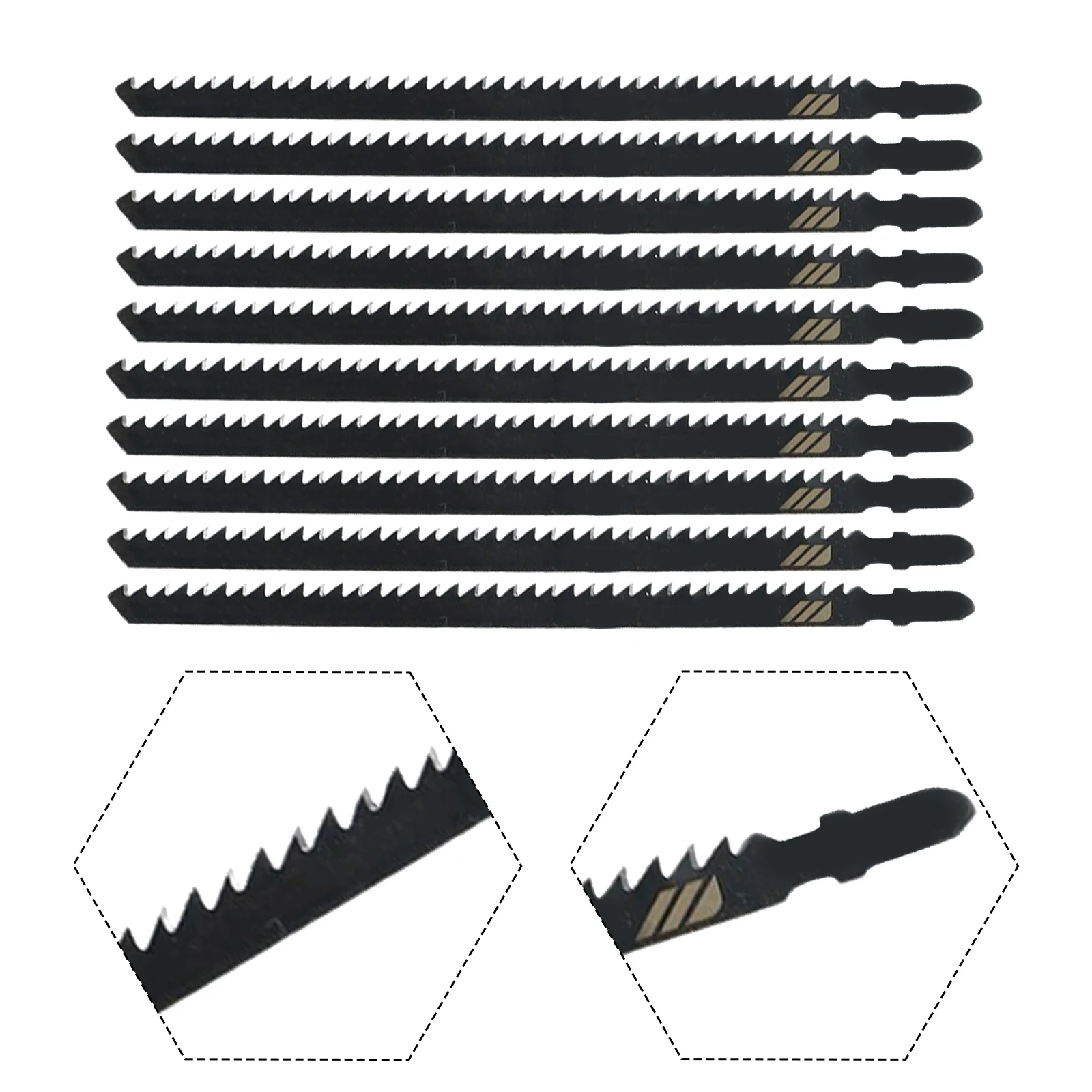 10Pcs T744D 180mm Ultra-Long Jigsaw Saw Blades Fast Cutting Set For Wood Plastic Multi-function Power Tool Accessories