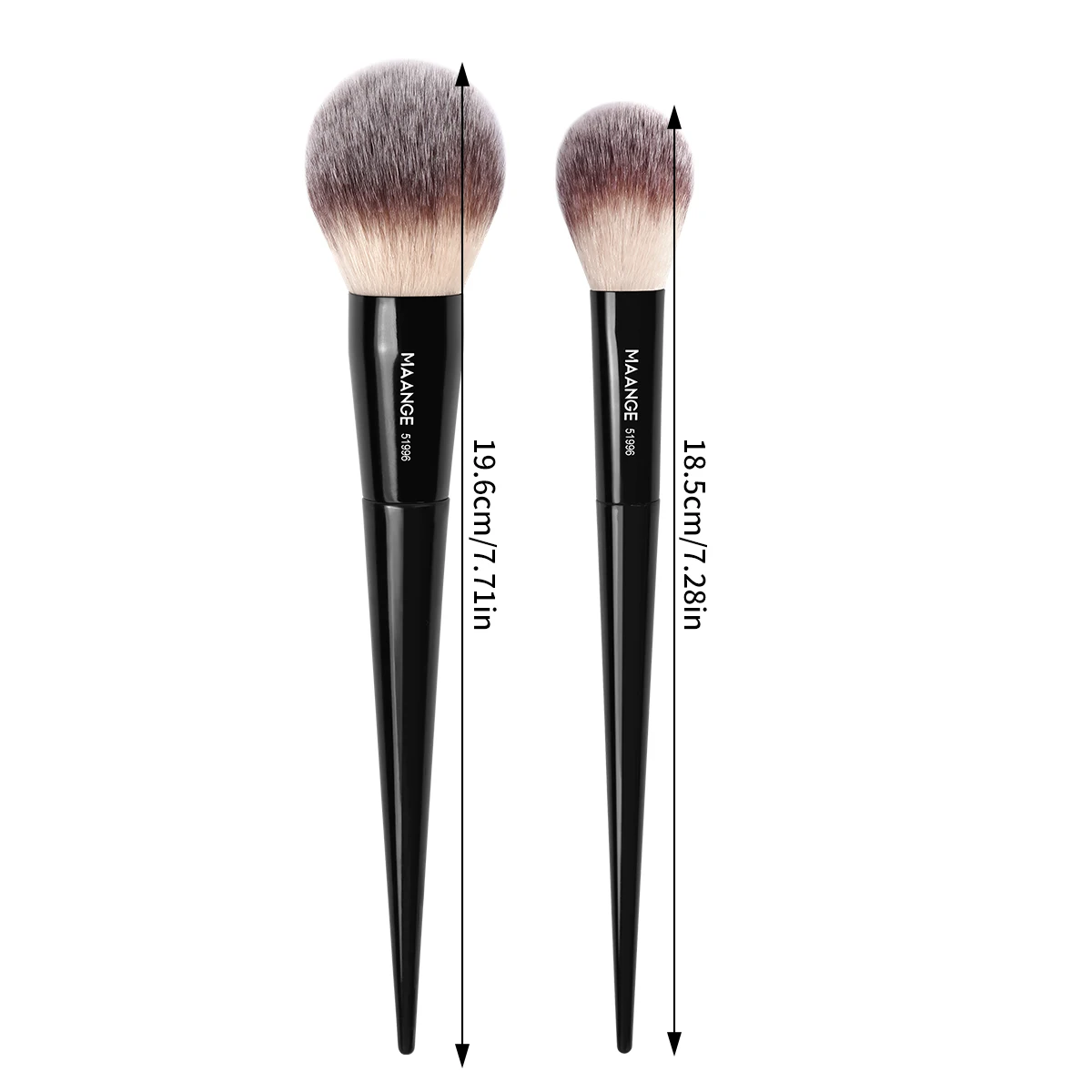 MAANGE 2pcs Power Makeup Brushes Premium Soft Synthetic Hair for Powder Contouring Blush Unique Brush Surface Beauty Accessories