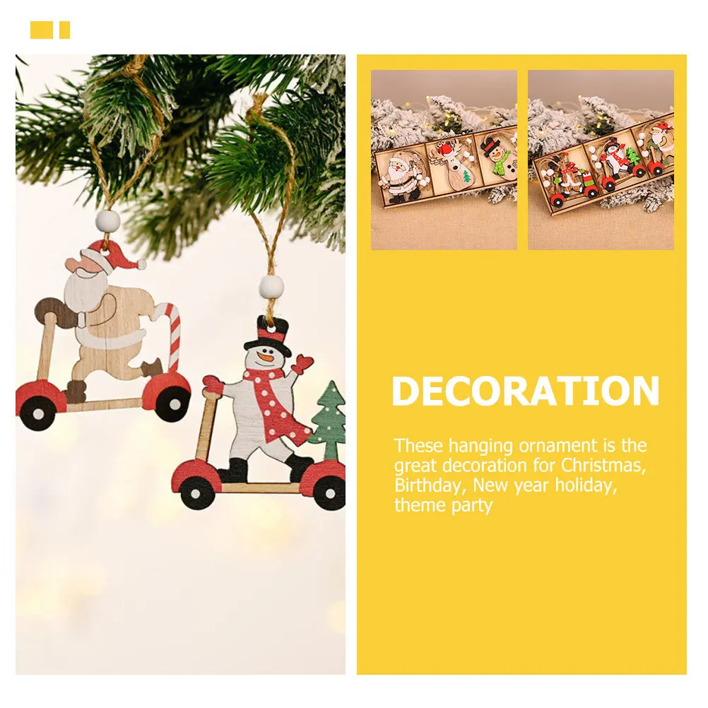 

18Pcs Christmas Tree Decorations Wooden Hanging Ornaments Xmas Tree Pendant Xmas Party Decoration Christmas Ornaments