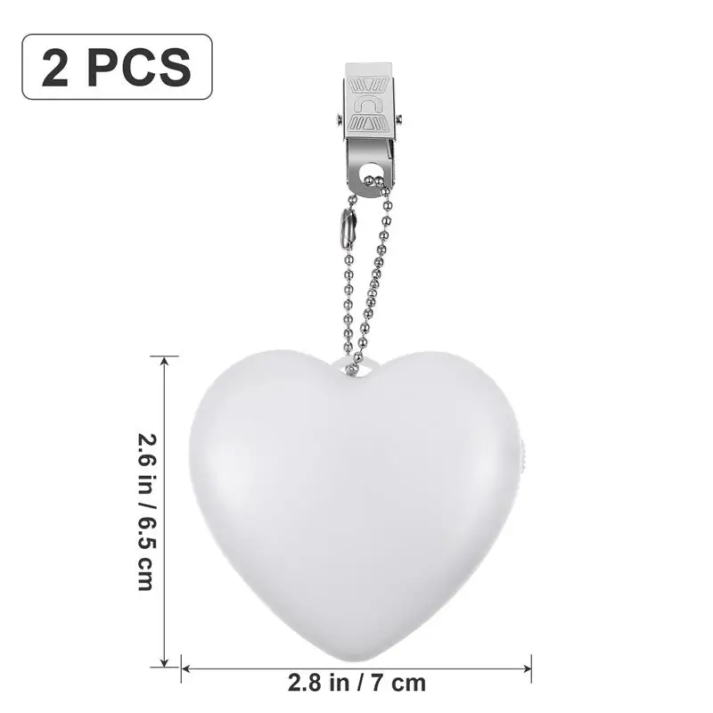 2pcs Touch Sensor Handbag Light Small Portable Lamp Heart Shaped Powered Lamp Purse Light