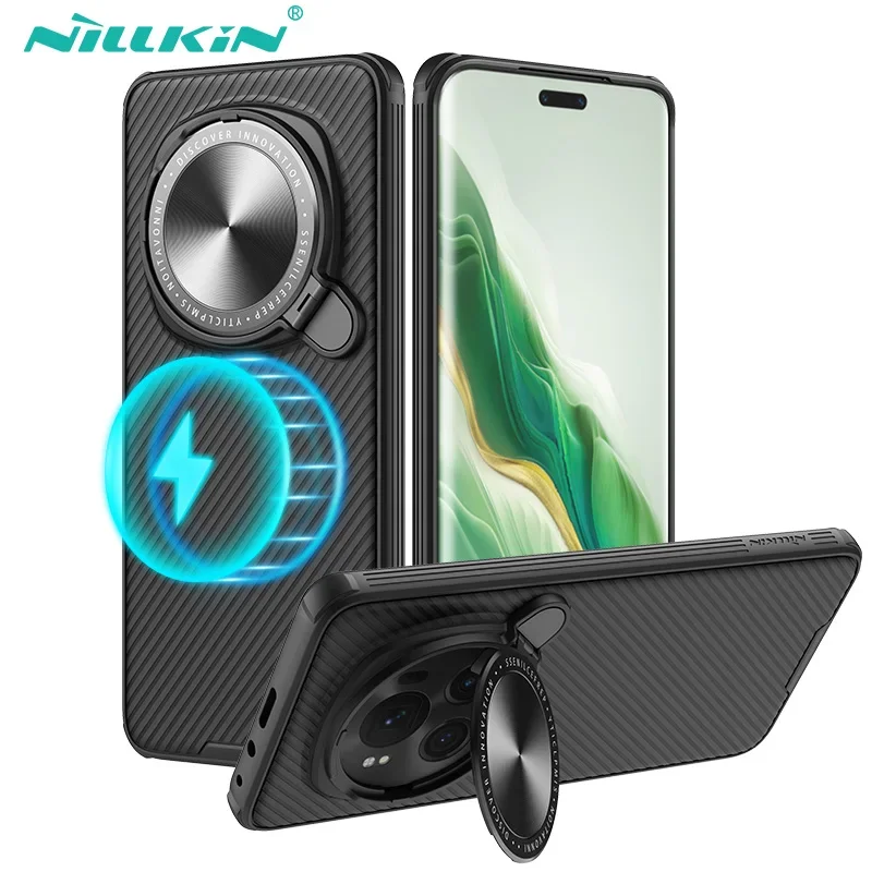 

Чехол для Honor Magic 6 Pro, магнитный чехол NILLKIN CamShield со складной защитной подставкой для Lenovo MagSafe, чехол для Magic 6 Pro