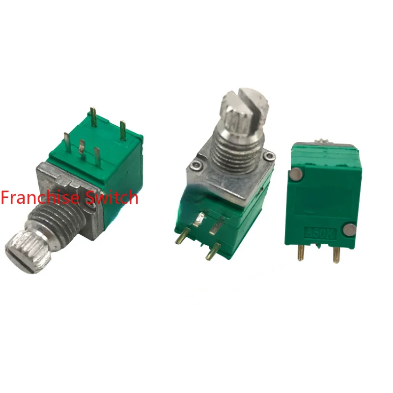 

5PCS Precision R097 Single Turn Band Switch A50K-10MM Spindle Volume Potentiometer