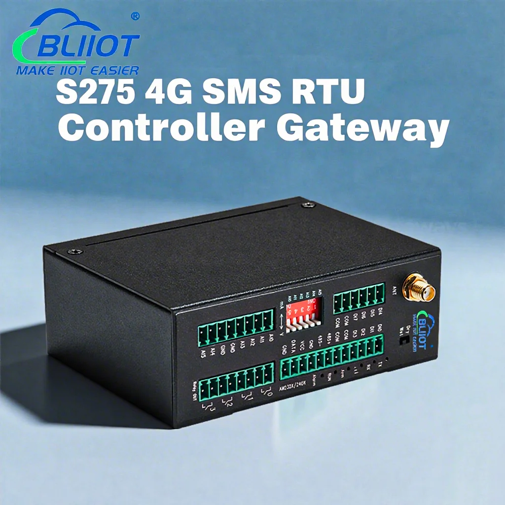 BLIIOT Remote Data Acquisition System Sensor Remote Monitoring RTU SMS Controller 4G Wireless Cellular IoT Gateway 8DI 6AI 4DO