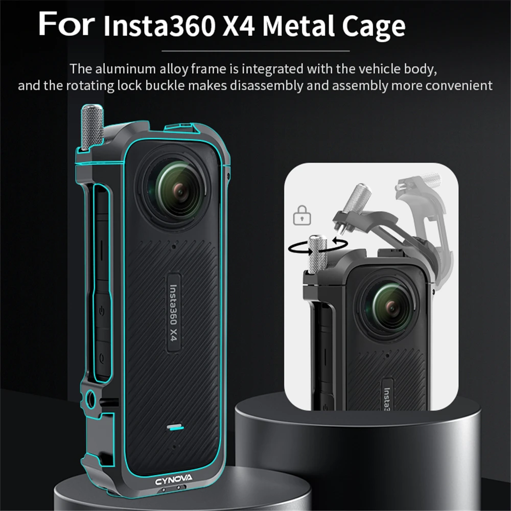 Metal Rabbit Cage for Insta360 X4 Protective Expansion Case For Insta 360 X4 Action Camera Accessories